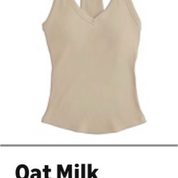 Women's Cream Ribbed razorback Tanktop - Picture 3 of 4